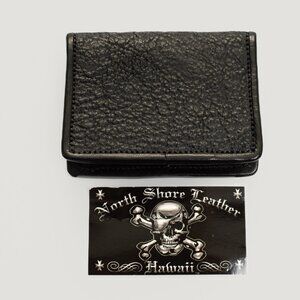 North Shore Leather Hawaii Bifold Leather Wallet - Black